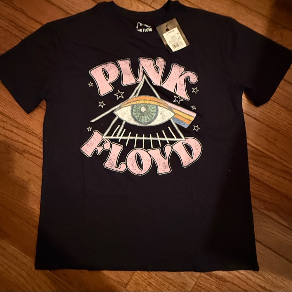 Pink Floyd Kids Tee with Eye Graphic in Black, Size Large 10/12, New with Tags